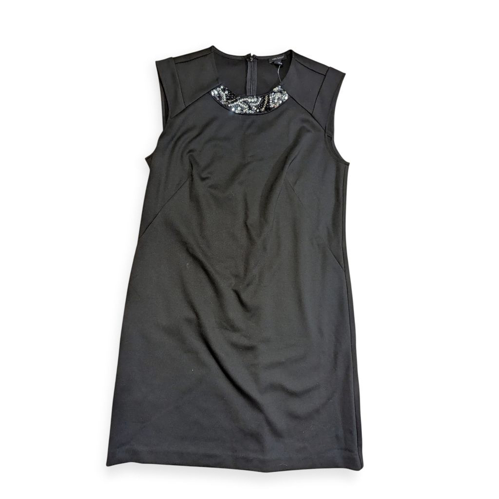 Ann Taylor Black Sleeveless Shift Dress Medium